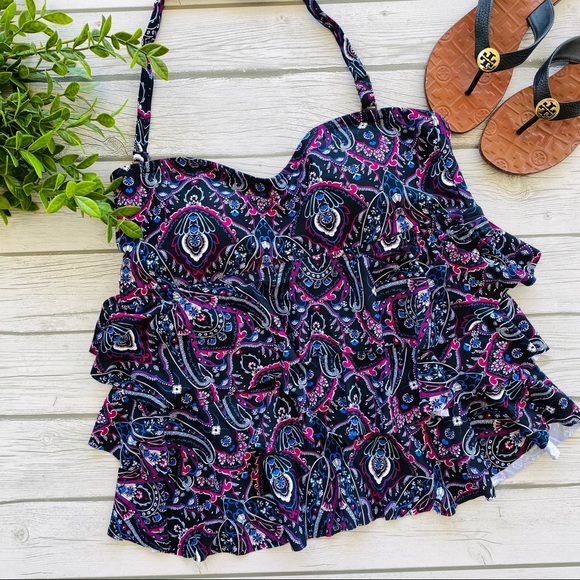 Island Escape Other - Island Escape Three-Tiered Bandeau Tankini Top 12